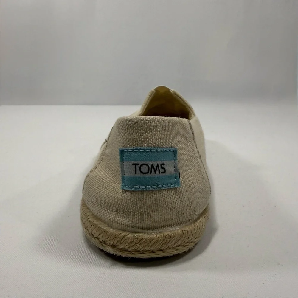 TOMS Alpargata Beige Canvas Rope Espadrille Slip On Shoes Size 7.5‎